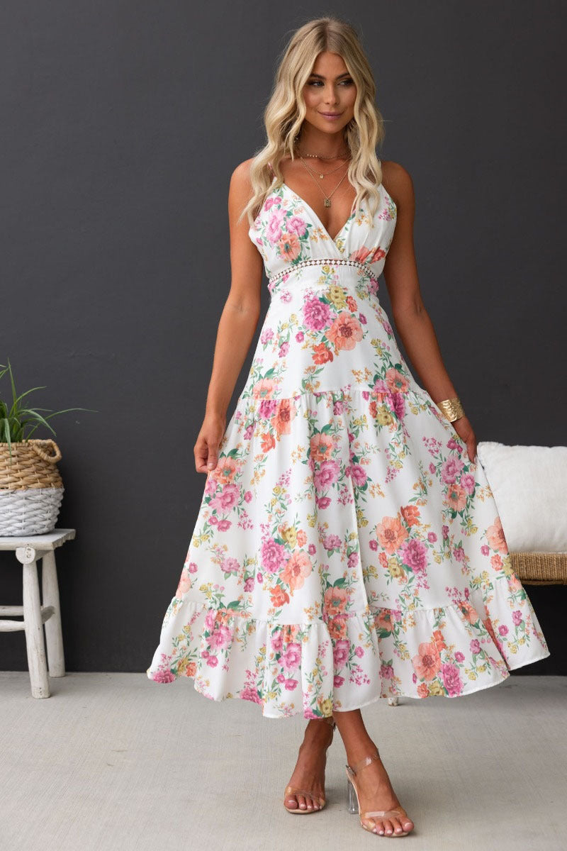 Tropical Whisper Slit Dress