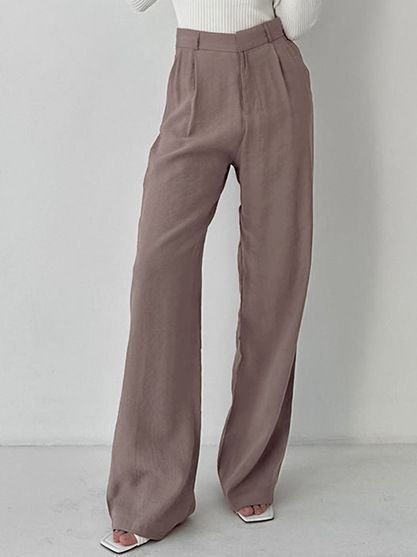 City All-Match Straight Trousers