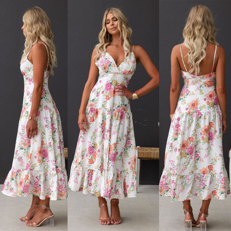 Tropical Whisper Slit Dress
