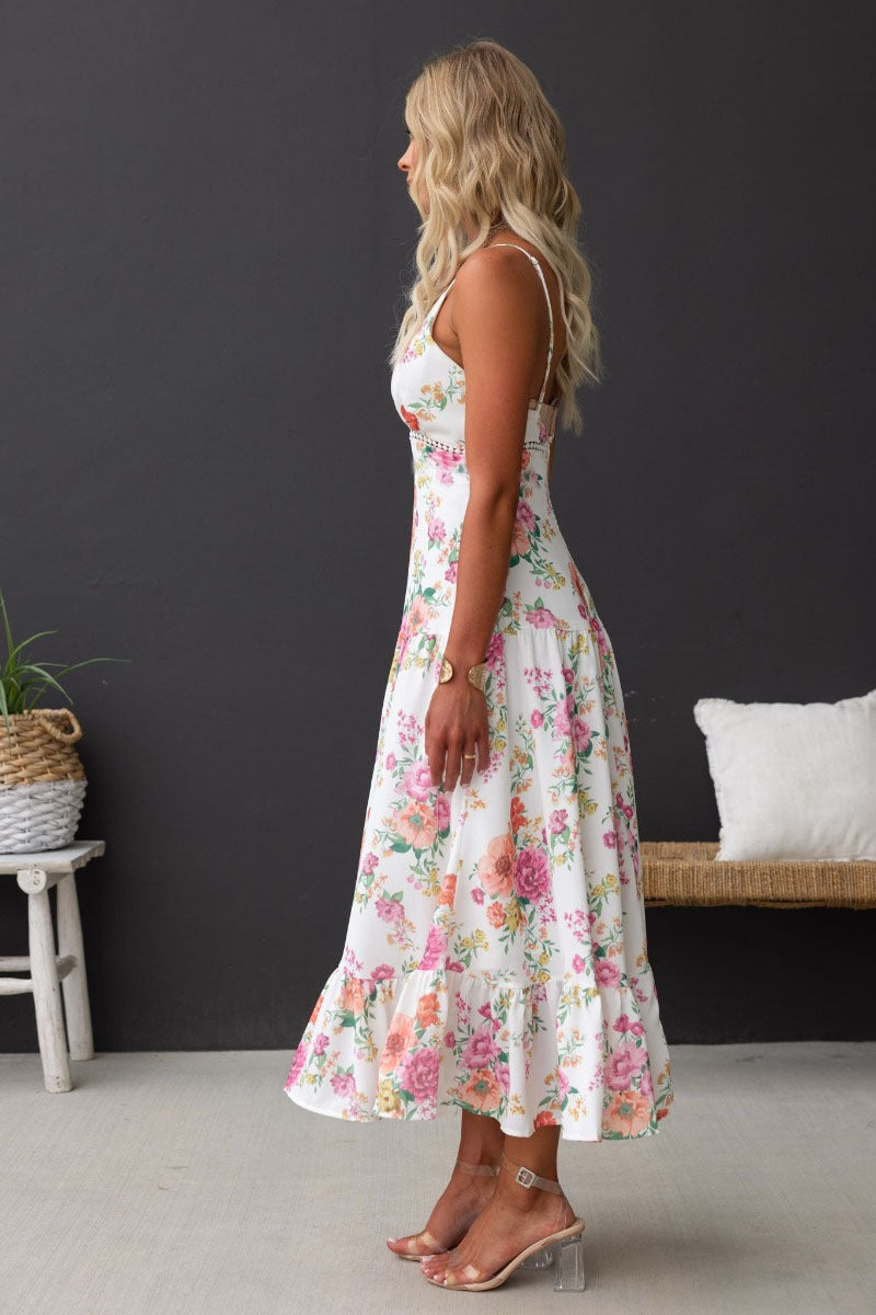 Tropical Whisper Slit Dress