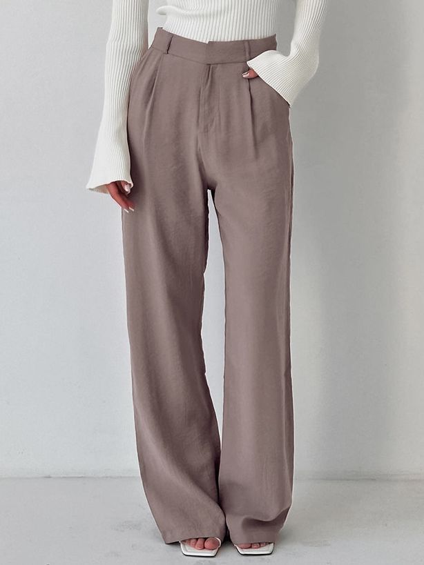 City All-Match Straight Trousers