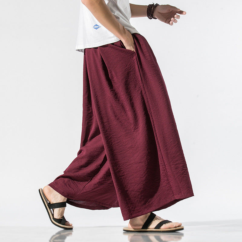 Sunset Stroll Straight Linen Pants